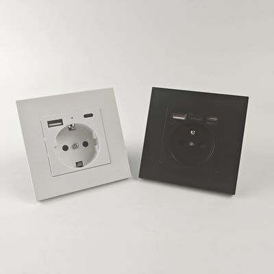 Eu wall socket with Usb A and Type-C